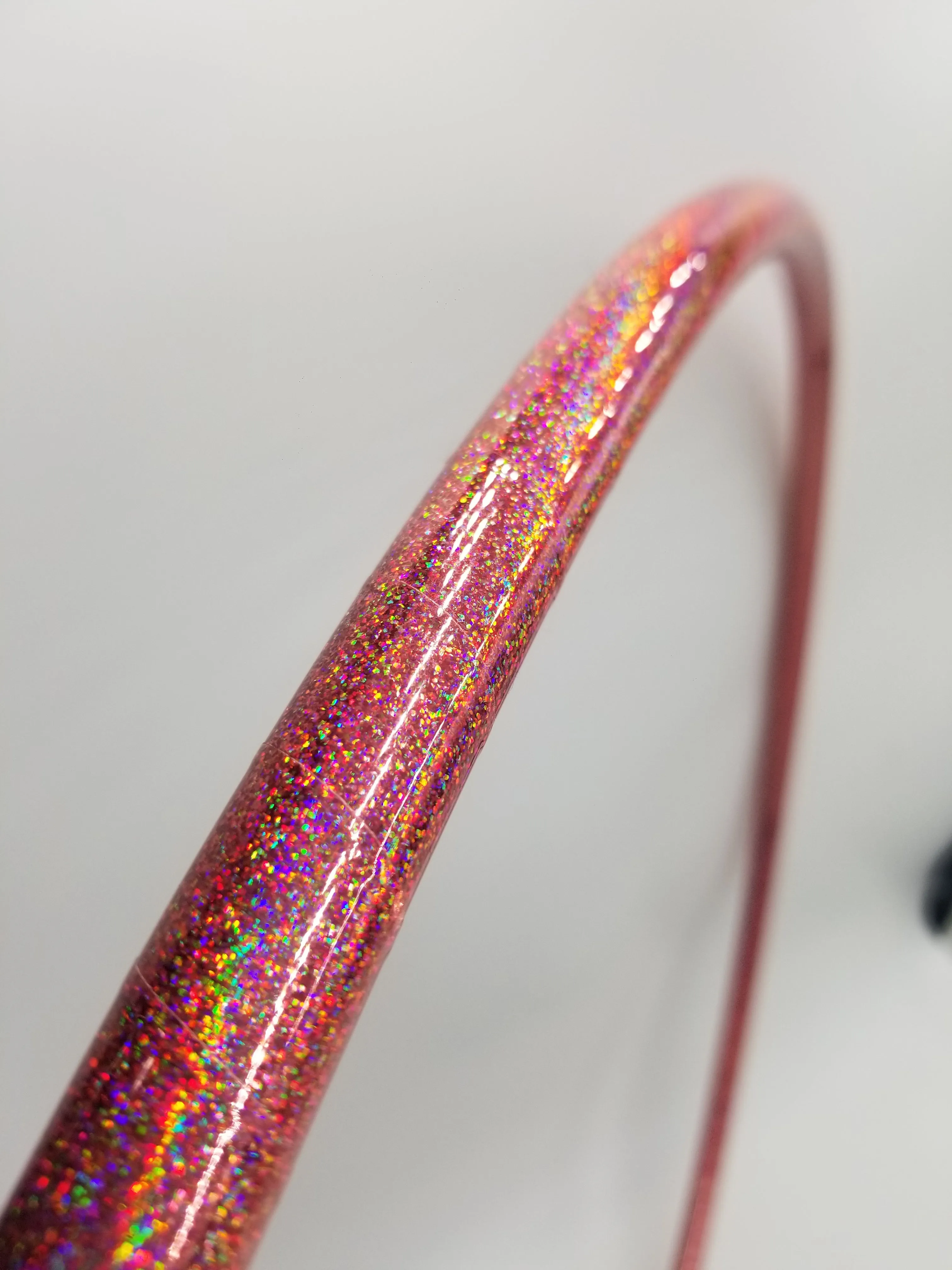 Pink Lily Holographic Glitter Hula Hoop Collapsible