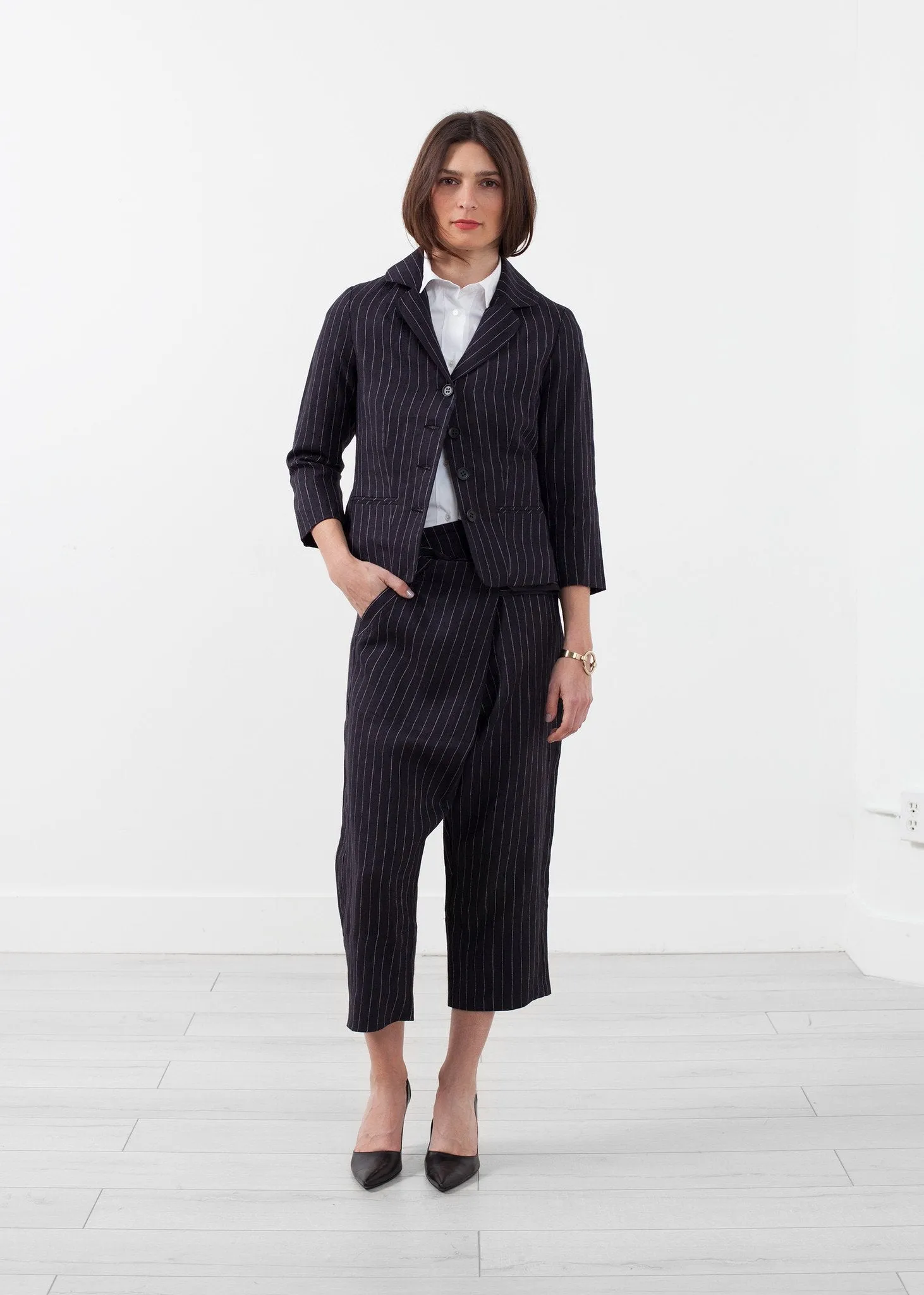 Pinstripe Blazer