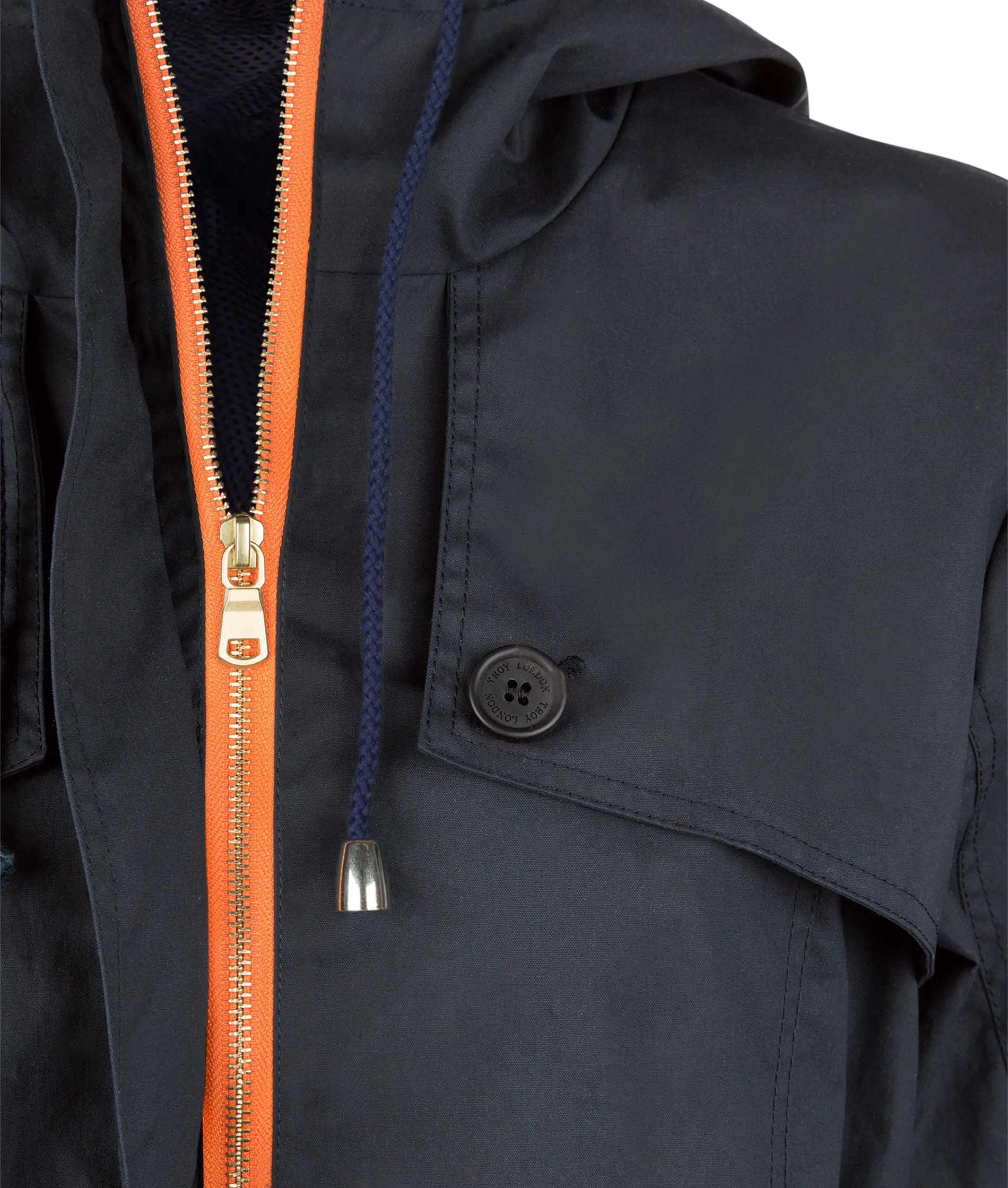 Pop Wax Parka in Navy