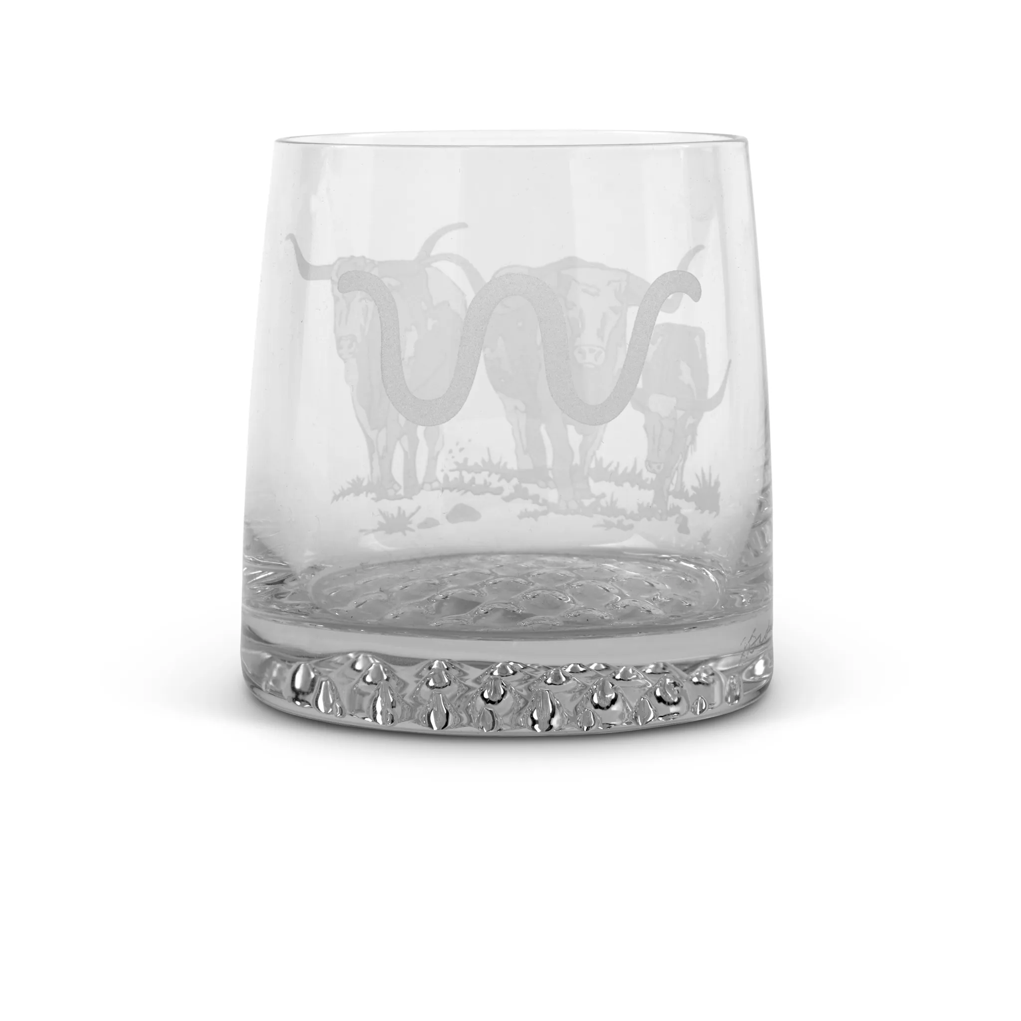 Presidential Longhorn Etched Rocks Glass