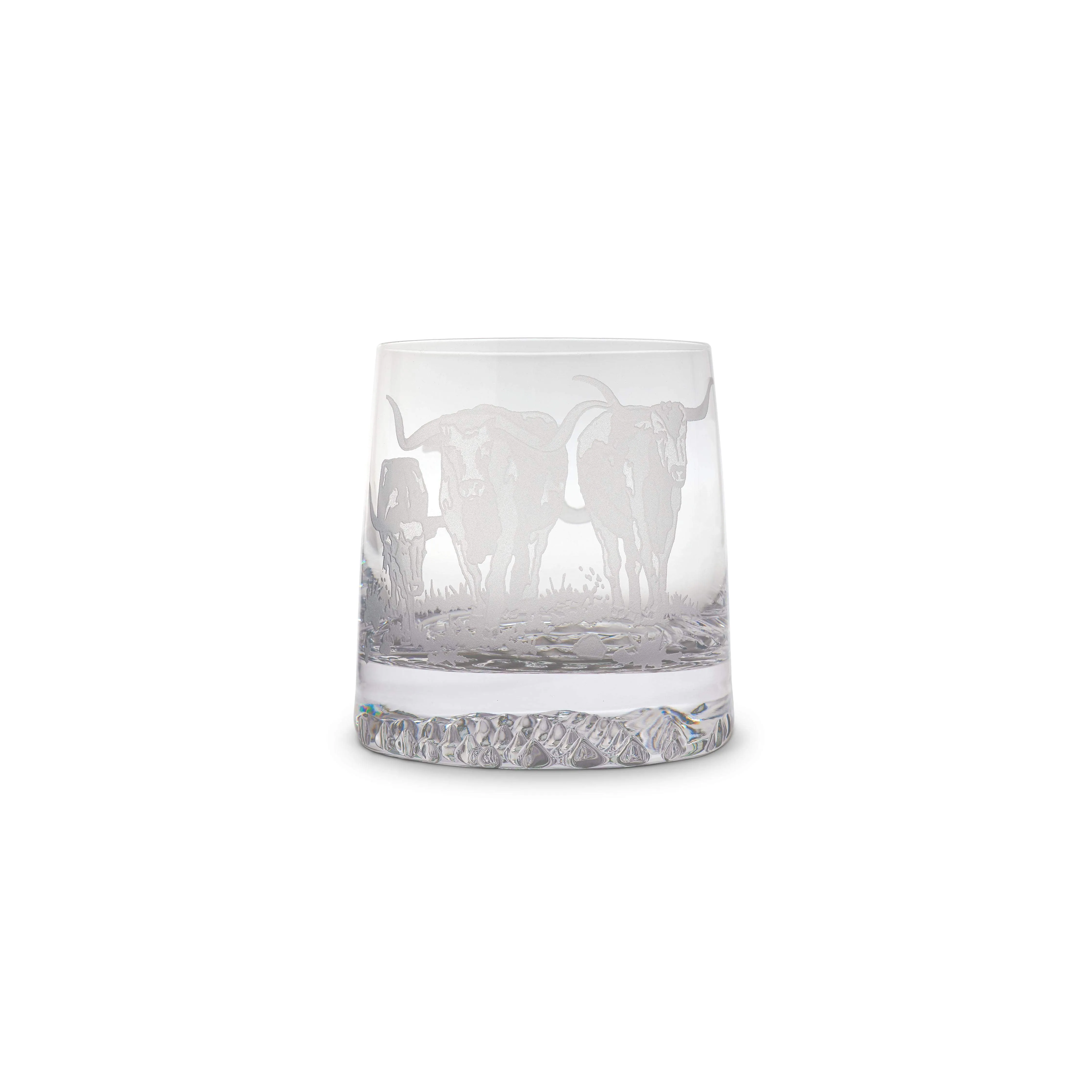 Presidential Longhorn Etched Rocks Glass