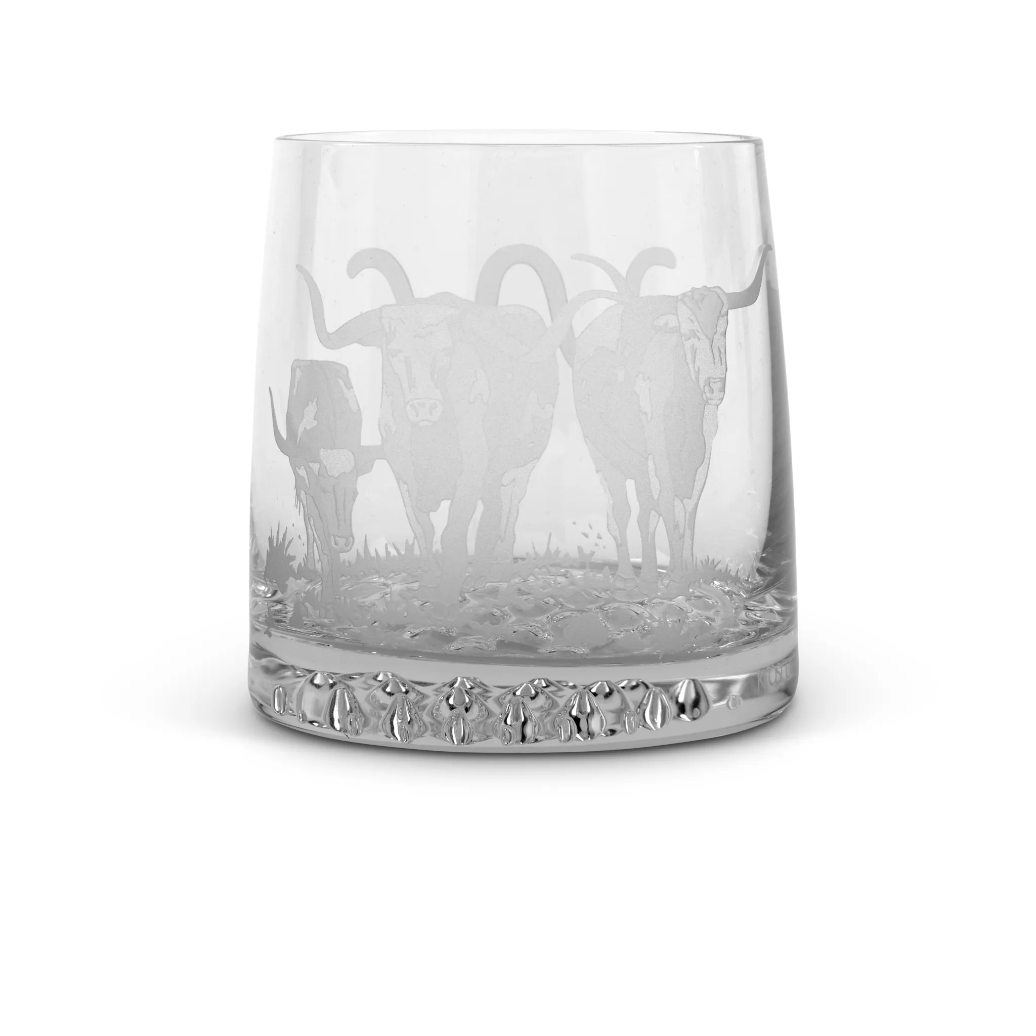 Presidential Longhorn Etched Rocks Glass