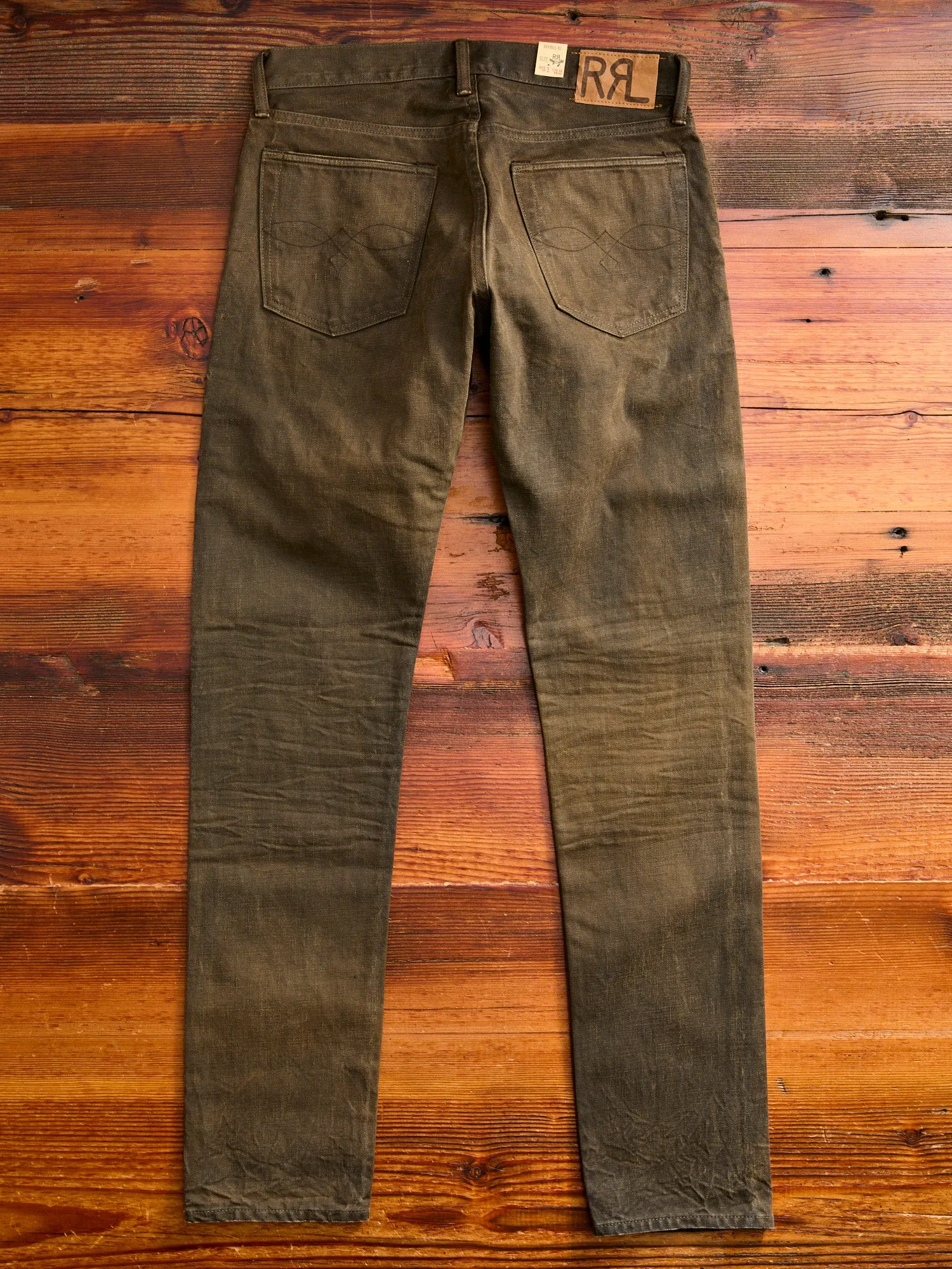 "Distressed Brown" 13.5oz Washed Denim - Slim Fit