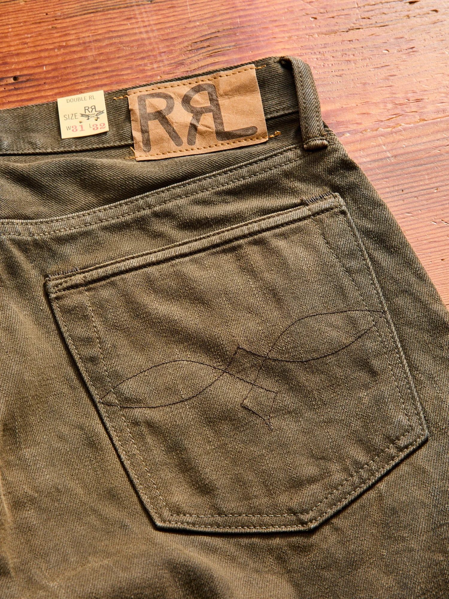 "Distressed Brown" 13.5oz Washed Denim - Slim Fit