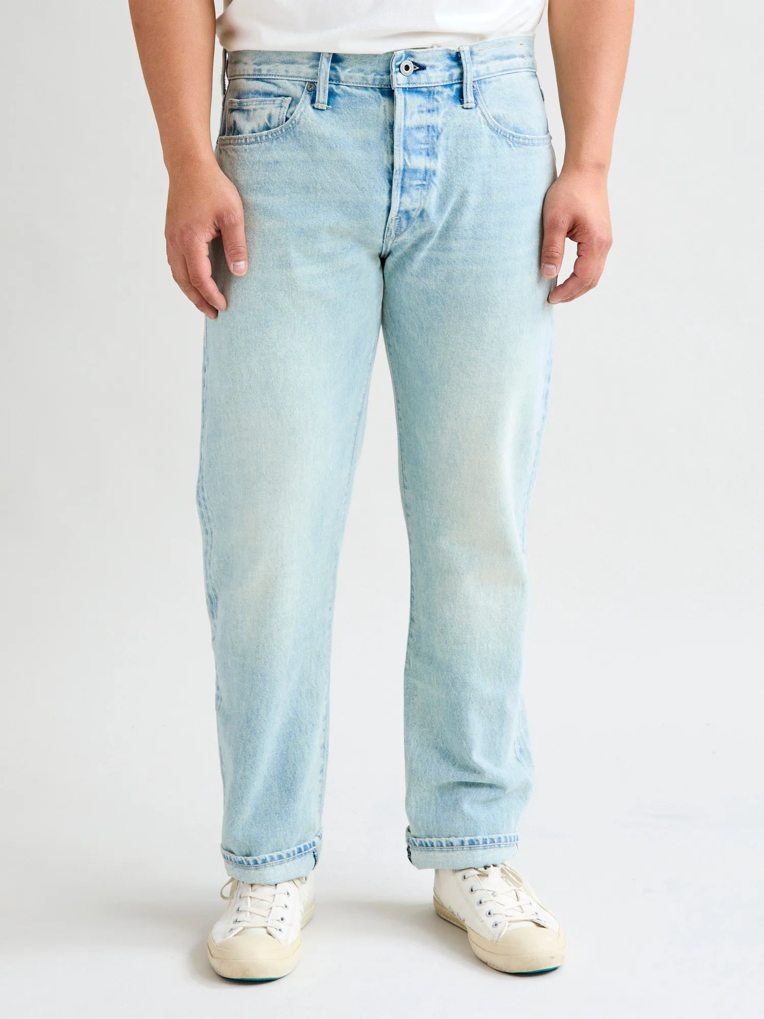 "Huey" 12.5oz Washed Indigo Stretch Selvedge Denim - Hammer Straight