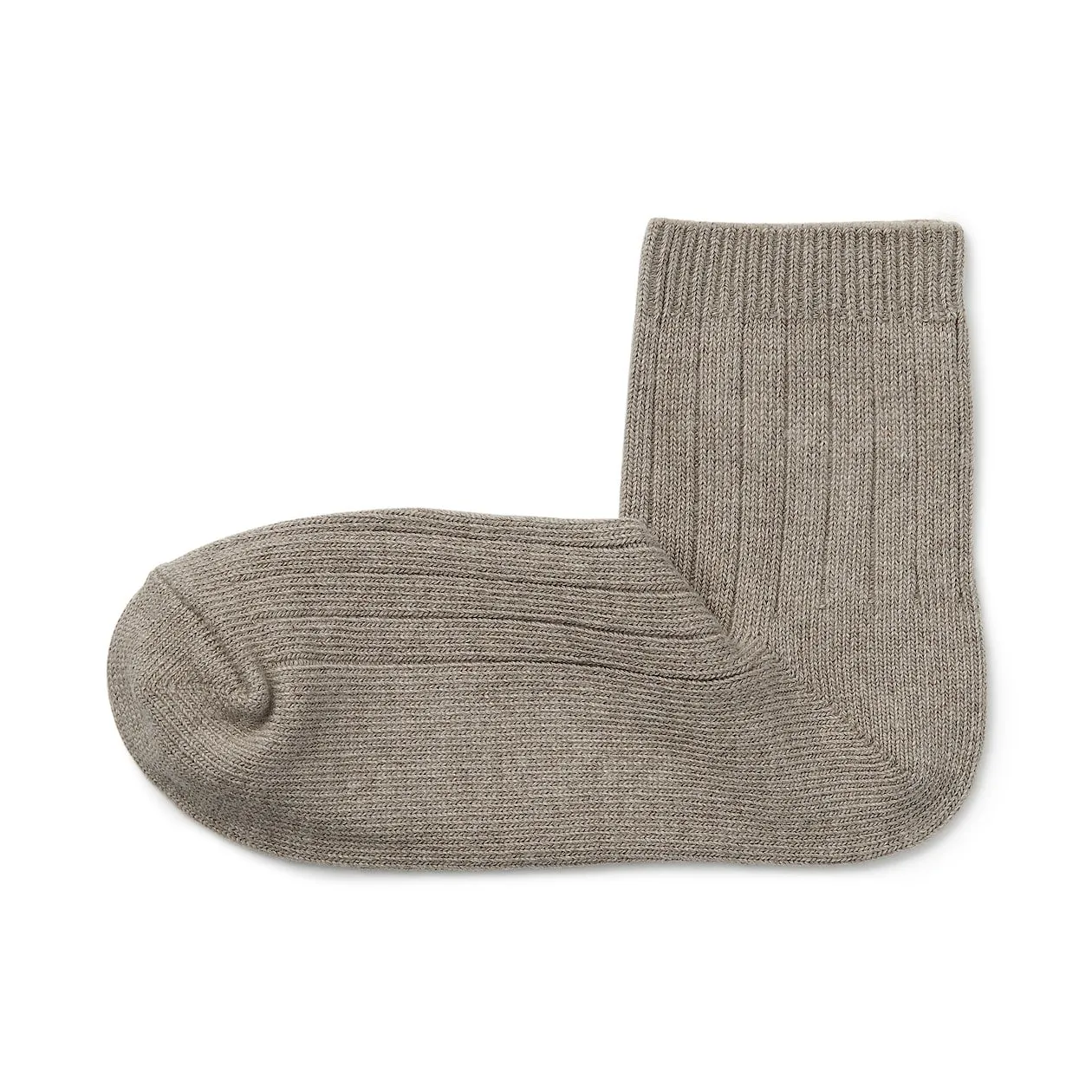 Right Angle Wide Rib Short Socks