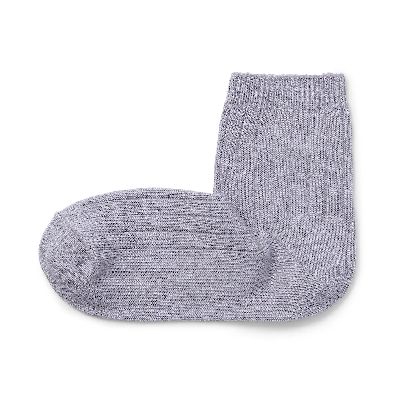 Right Angle Wide Rib Short Socks