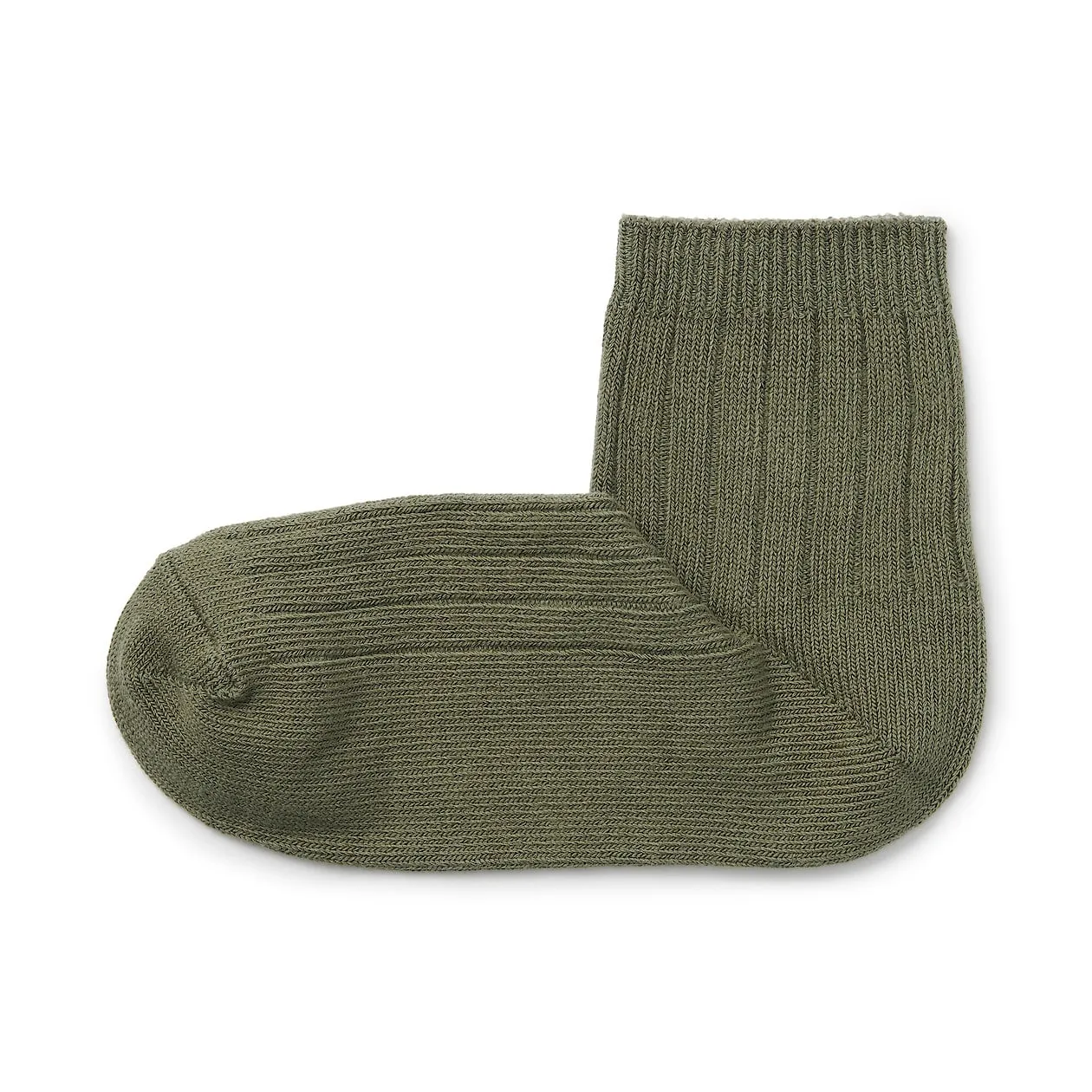 Right Angle Wide Rib Short Socks