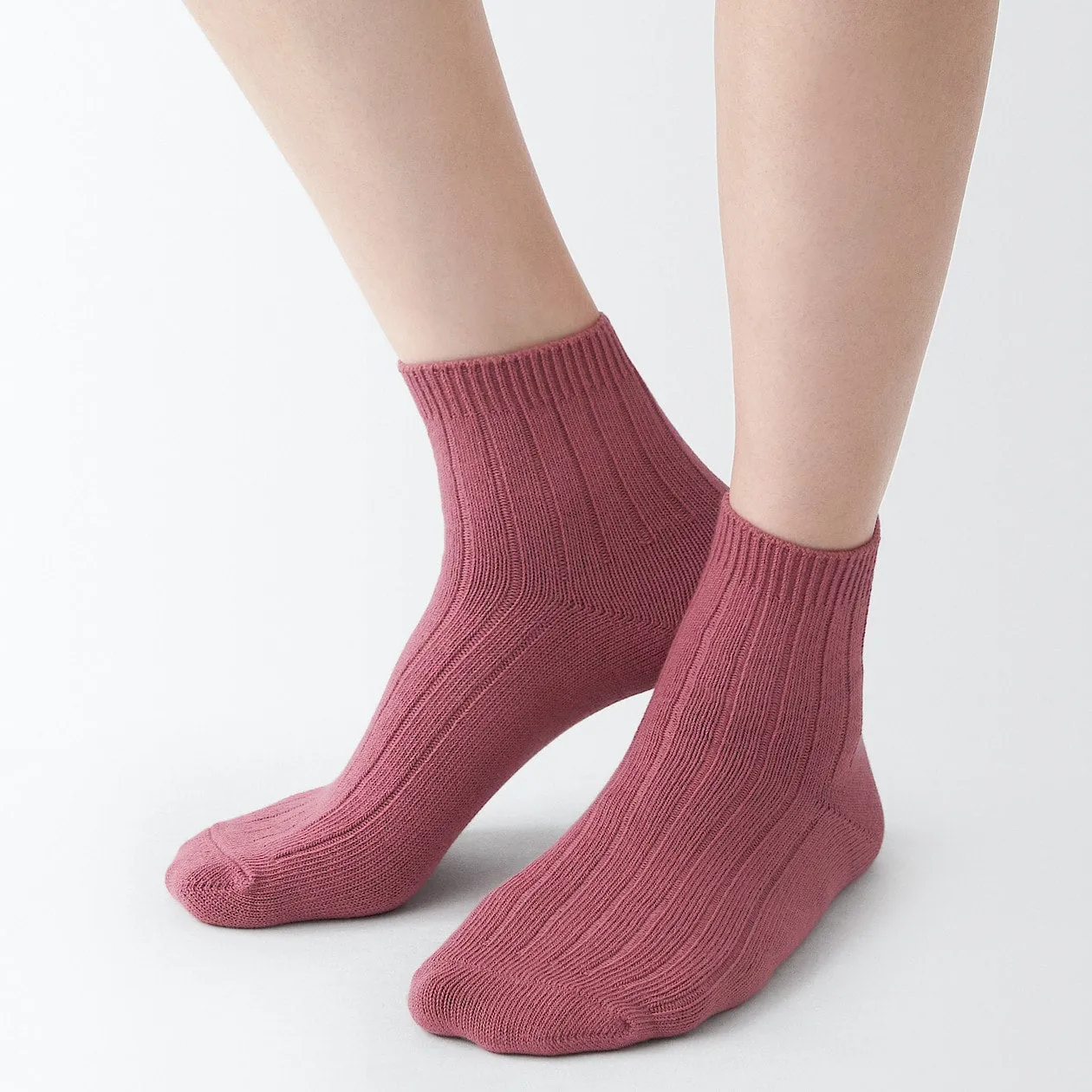 Right Angle Wide Rib Short Socks