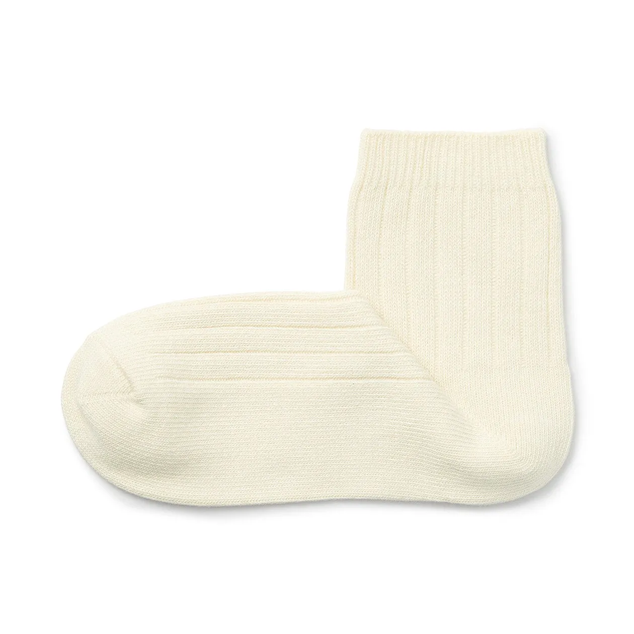 Right Angle Wide Rib Short Socks