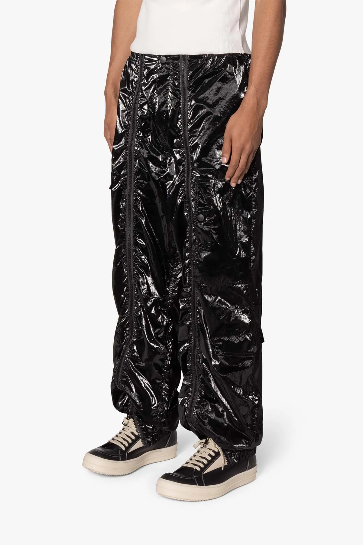 Ruffled Jogger Pants - Black