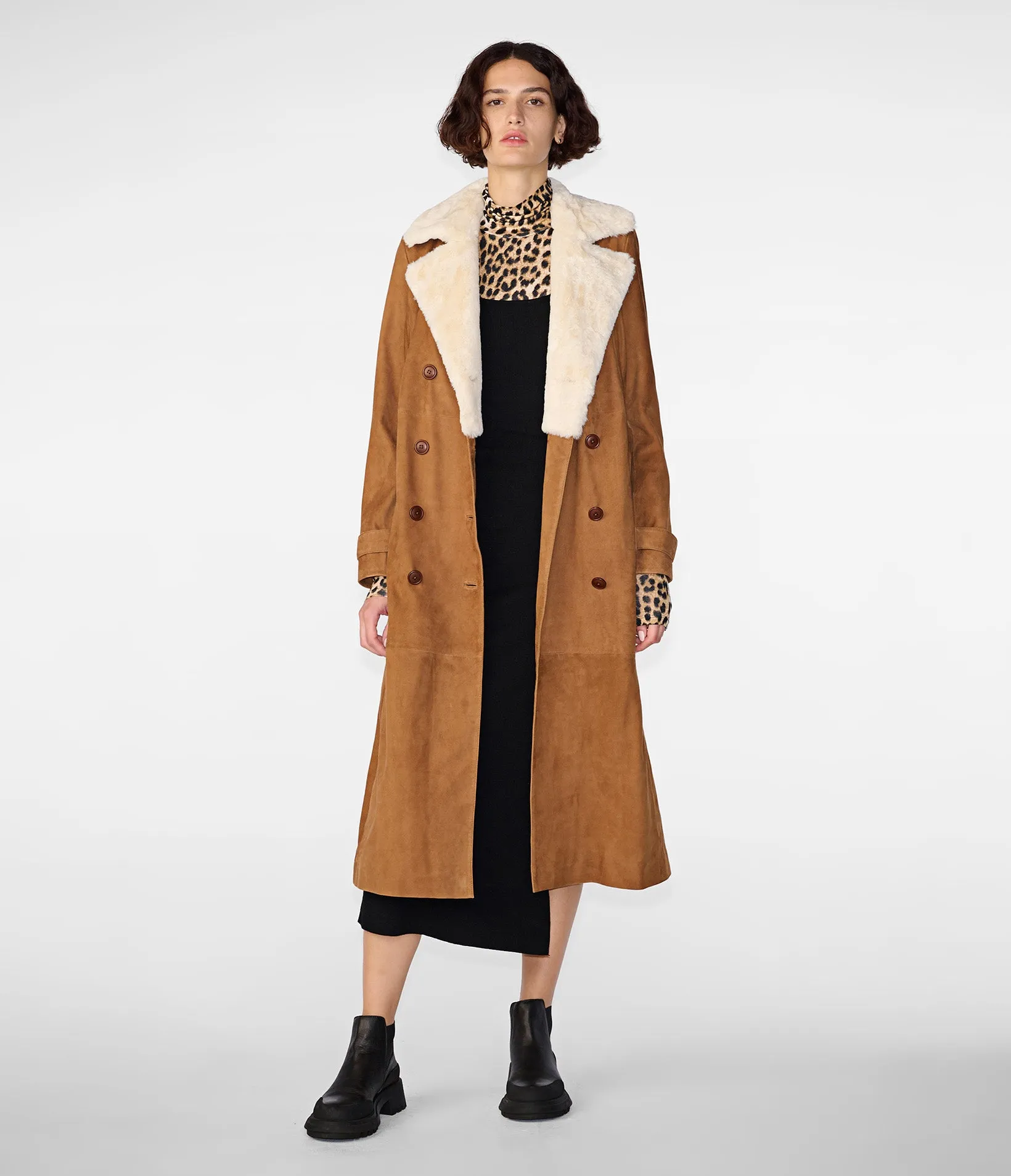 Savannah Faux Fur Trench