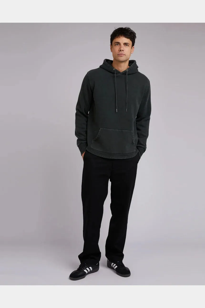 Silent Theory CURVED HEM HOODY DARK GREEN