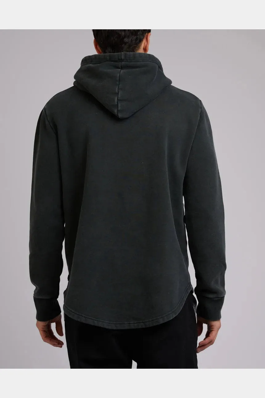 Silent Theory CURVED HEM HOODY DARK GREEN