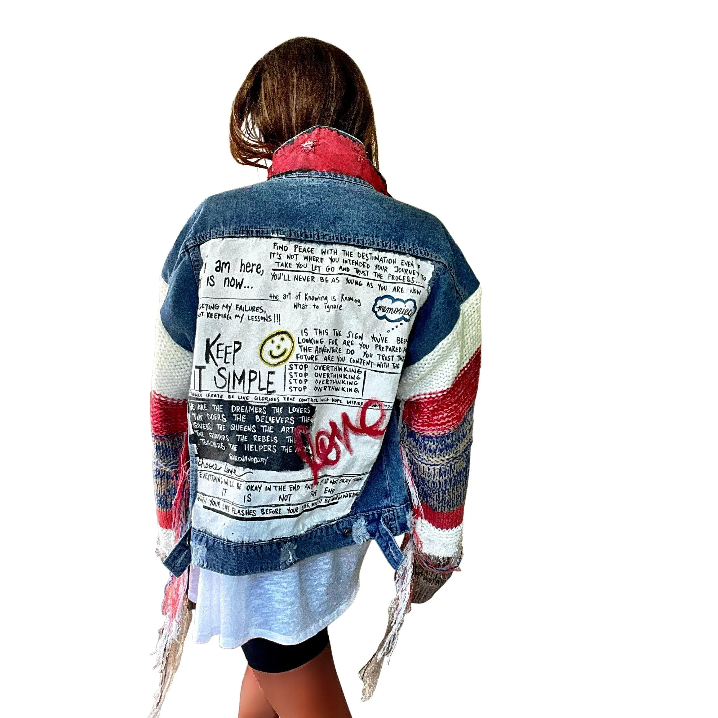 'SIMPLE THOUGHTS' DENIM JACKET