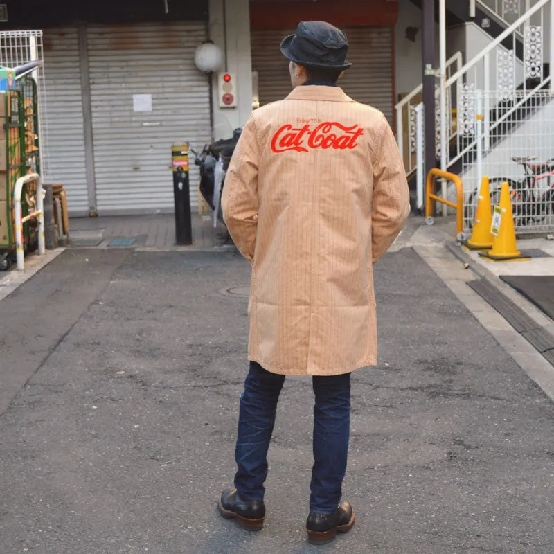 TCB jeans "Tabby's Coat Brown Soda Stripe" 10oz Herringbone Shop Coat