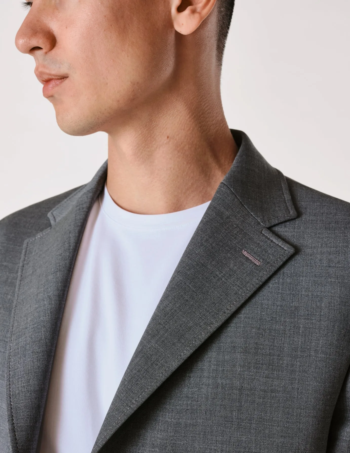 Tech Wool Coat Grey Melange