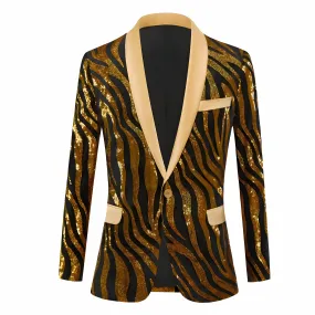 The Alvey Sequin Slim Fit Blazer Suit Jacket - Multiple Colors