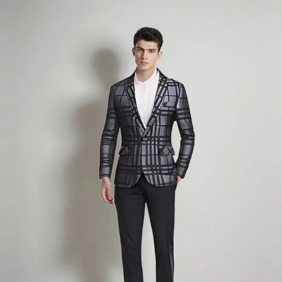 The Frederic Plaid Slim Fit Blazer Suit Jacket