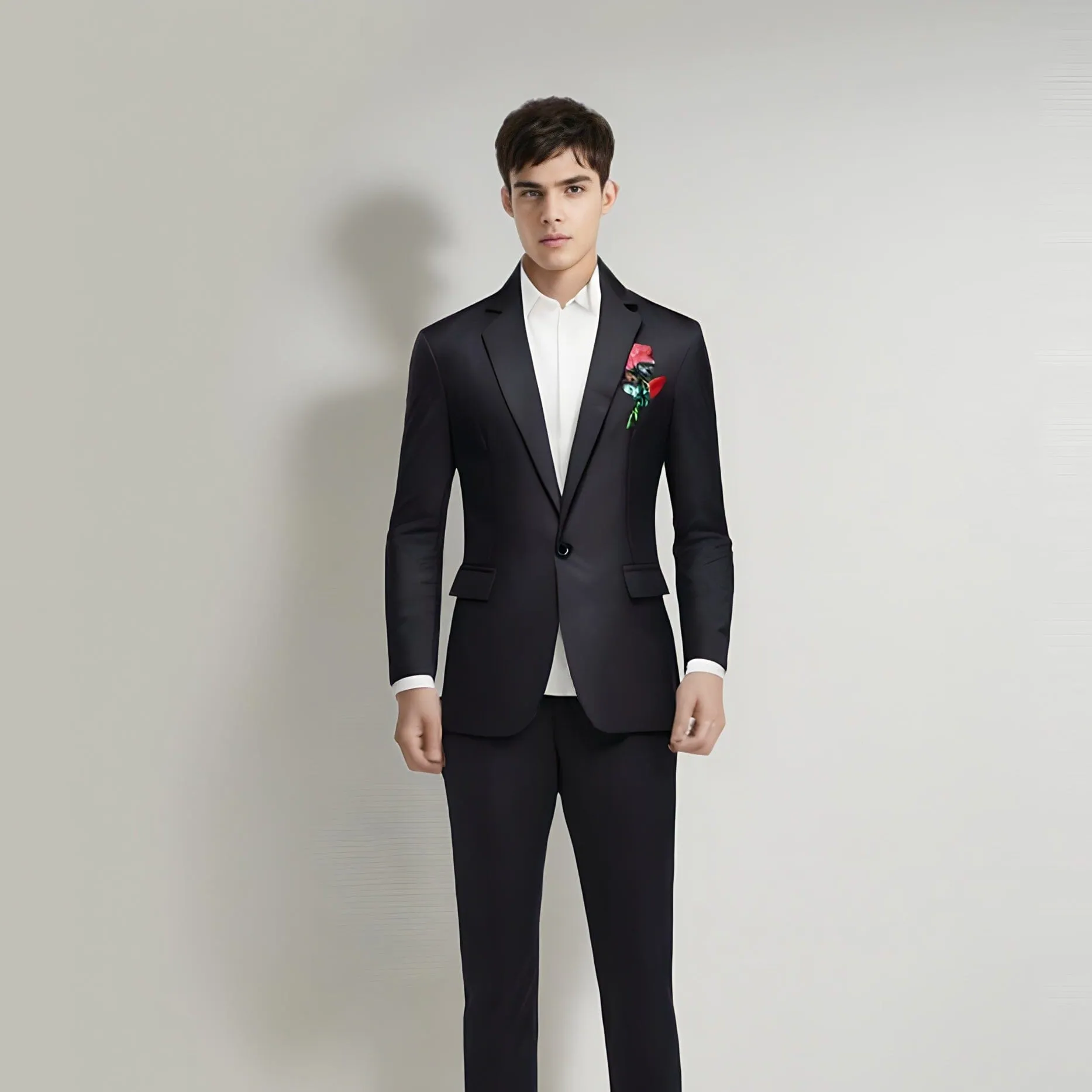 The Rosa Slim Fit Blazer Suit Jacket - Black