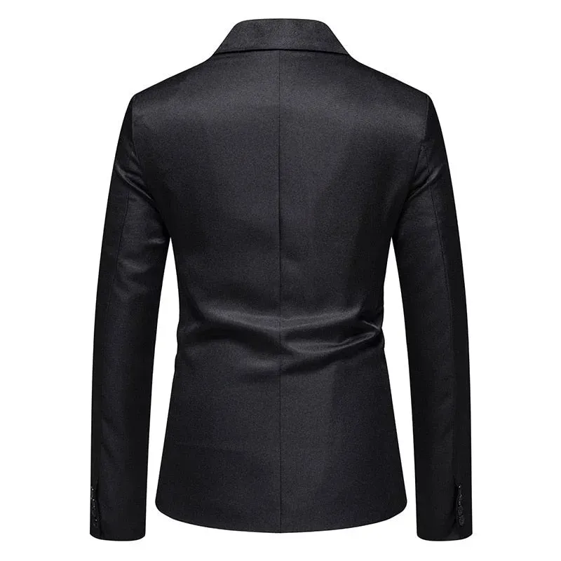 The Rosa Slim Fit Blazer Suit Jacket - Black