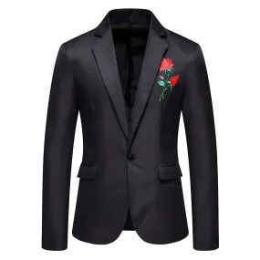 The Rosa Slim Fit Blazer Suit Jacket - Black