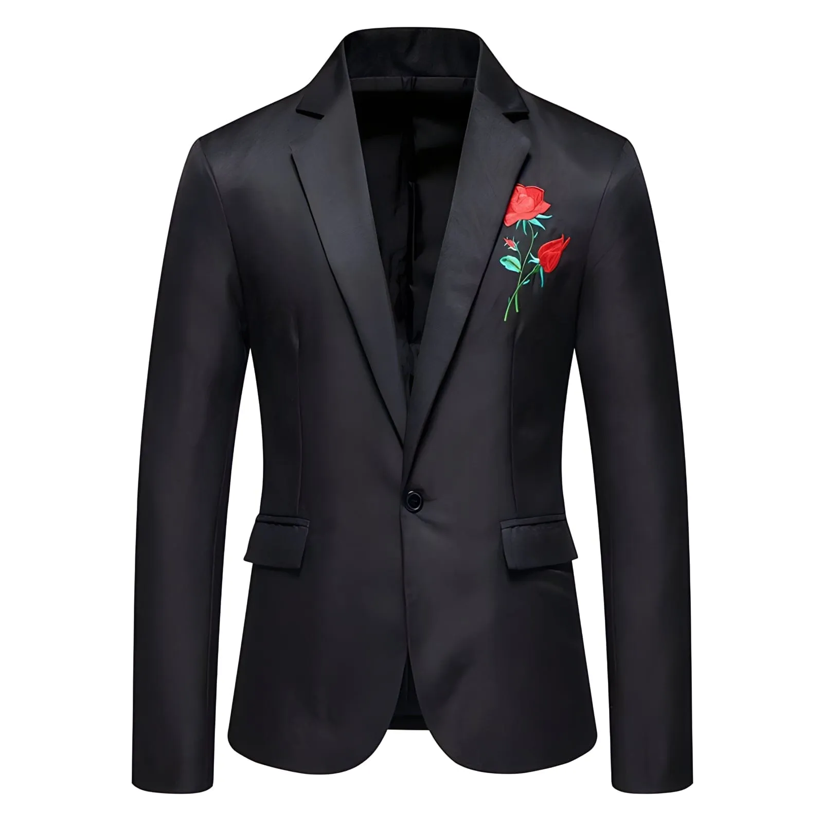 The Rosa Slim Fit Blazer Suit Jacket - Black