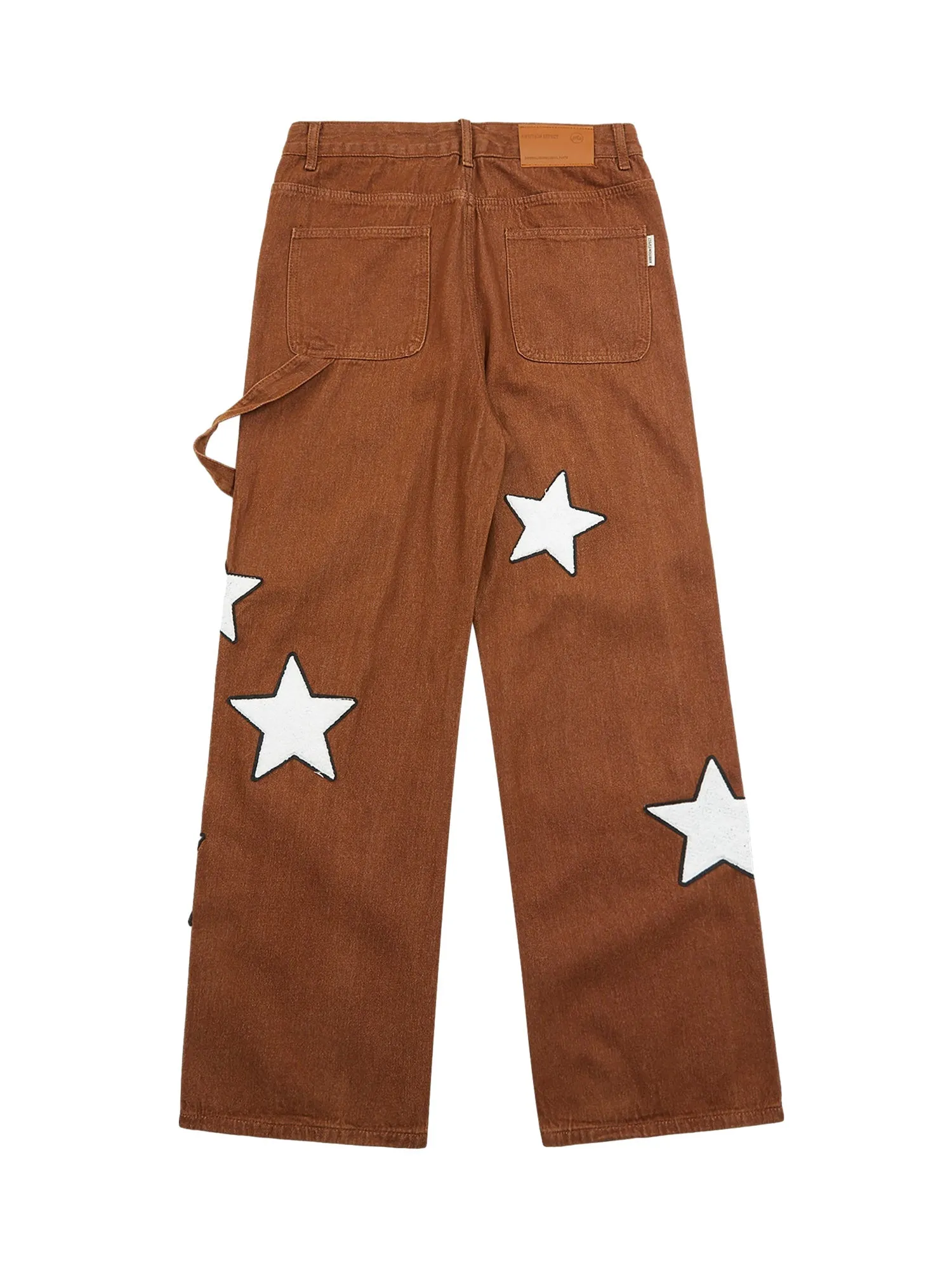 Thesupermade American Retro Embroidered Five-pointed Star Jeans