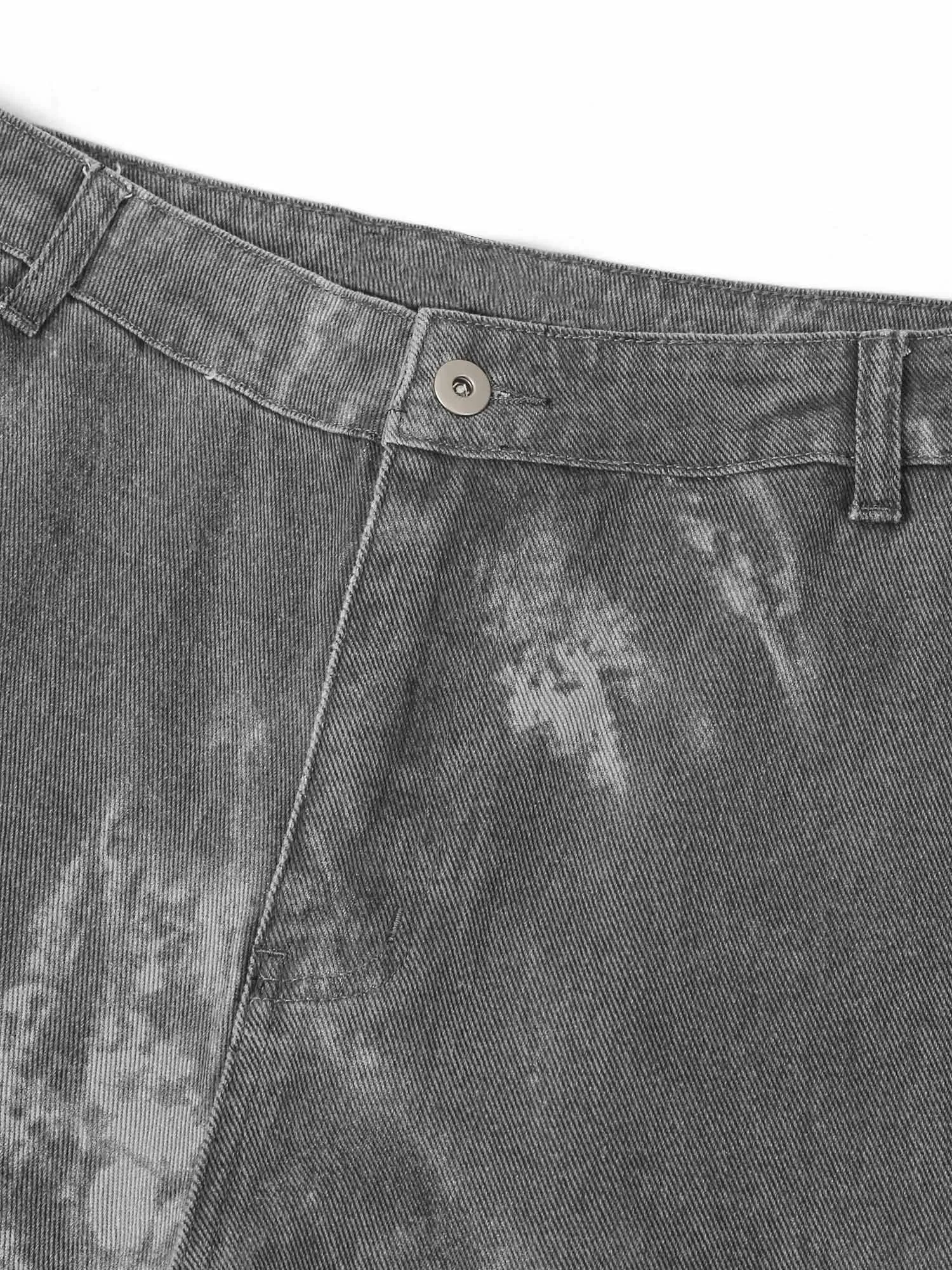 Thesupermade High Street Hip-hop Distressed Washed Work Jeans