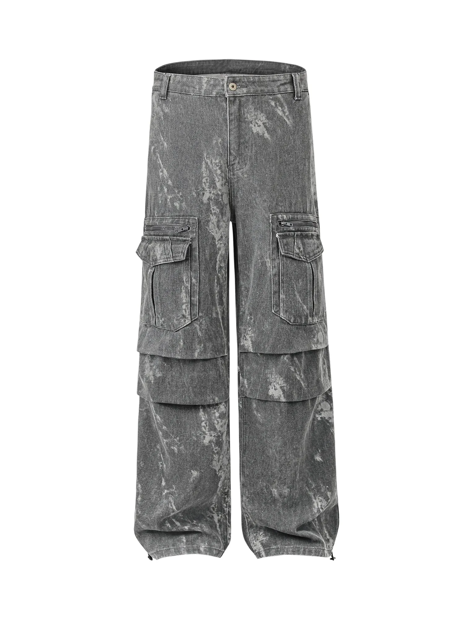 Thesupermade High Street Hip-hop Distressed Washed Work Jeans