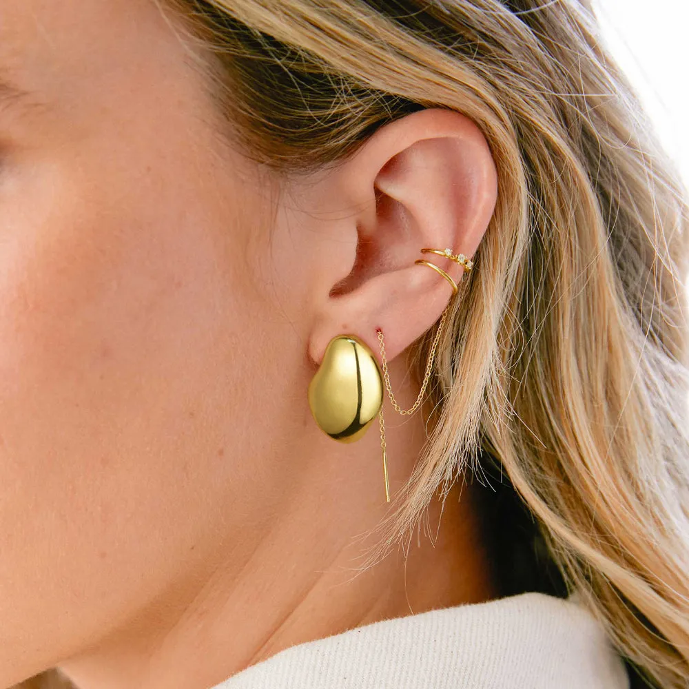 Thick Chunky Hoops Earrings