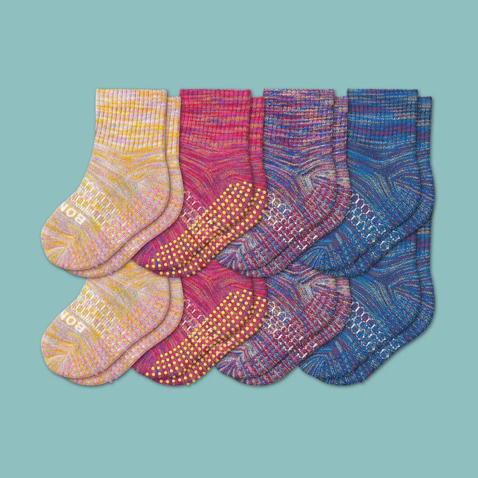 Toddler Space Dye Gripper Calf Sock 8-Pack