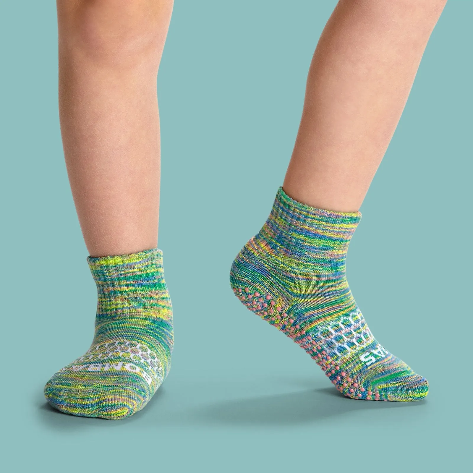 Toddler Space Dye Gripper Calf Sock 8-Pack