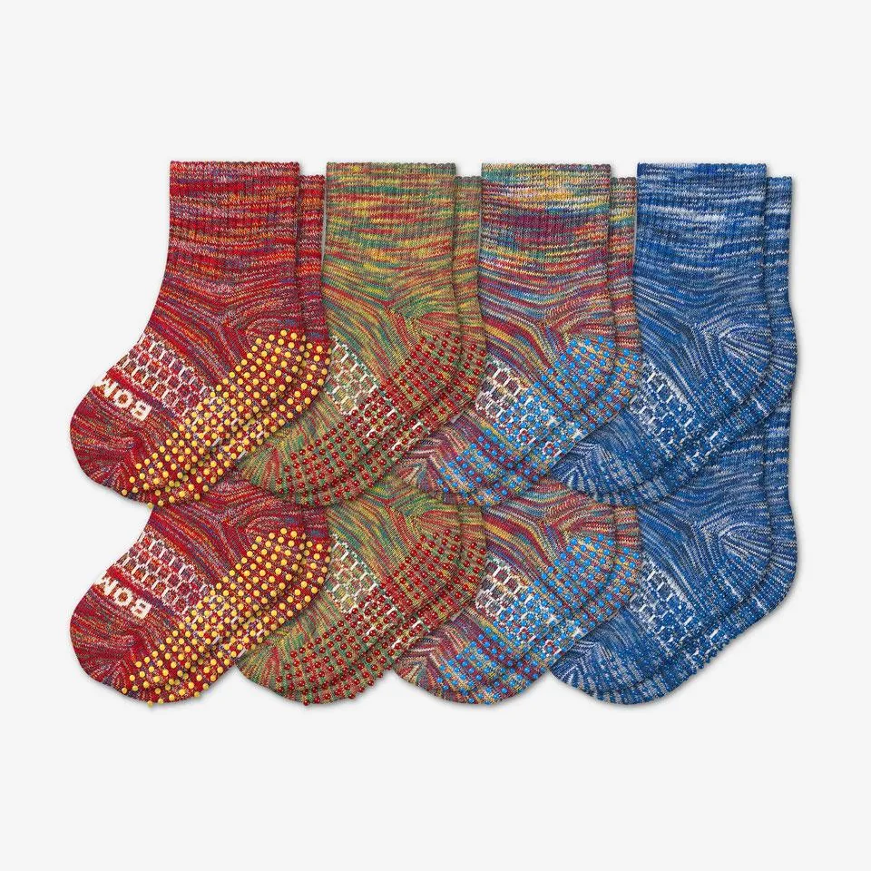 Toddler Space Dye Gripper Calf Sock 8-Pack