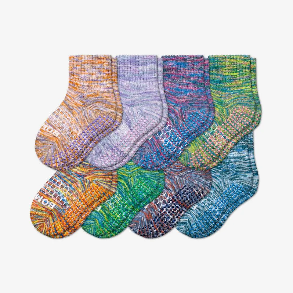 Toddler Space Dye Gripper Calf Sock 8-Pack