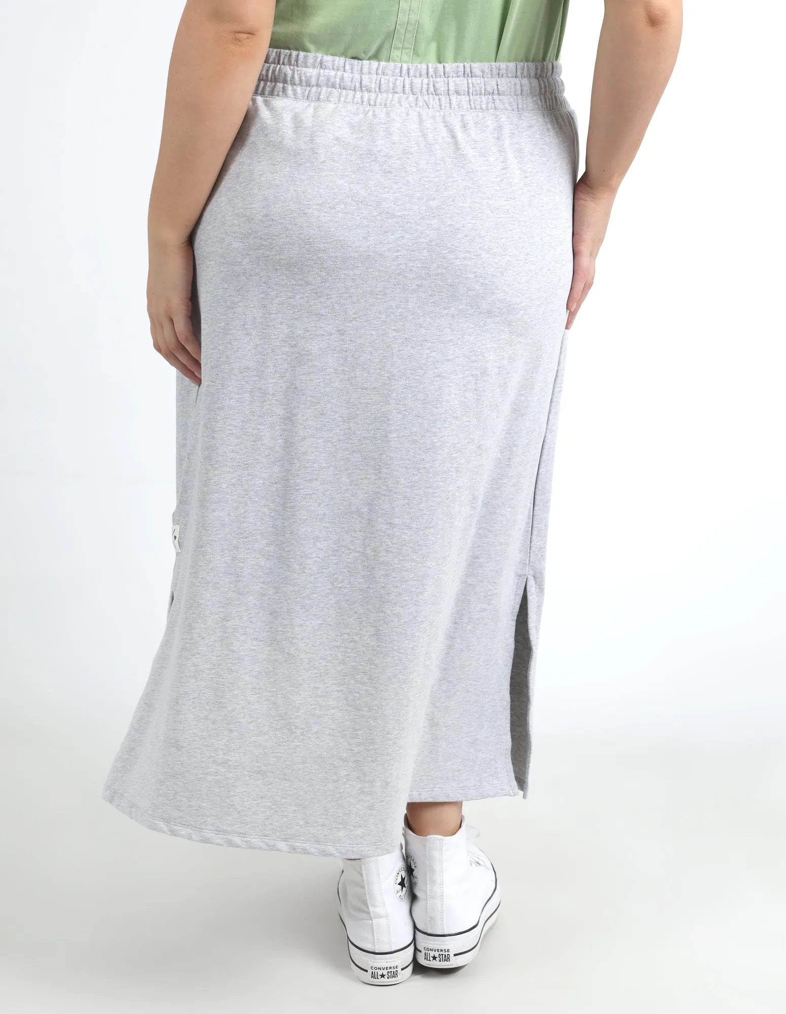 Travel Skirt Grey Marle