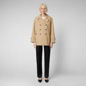 Woman's raincoat Sofi in stardust beige