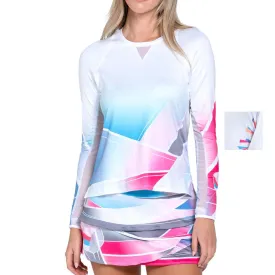 Women`s Long Sleeve Pickleball Top Multicolor