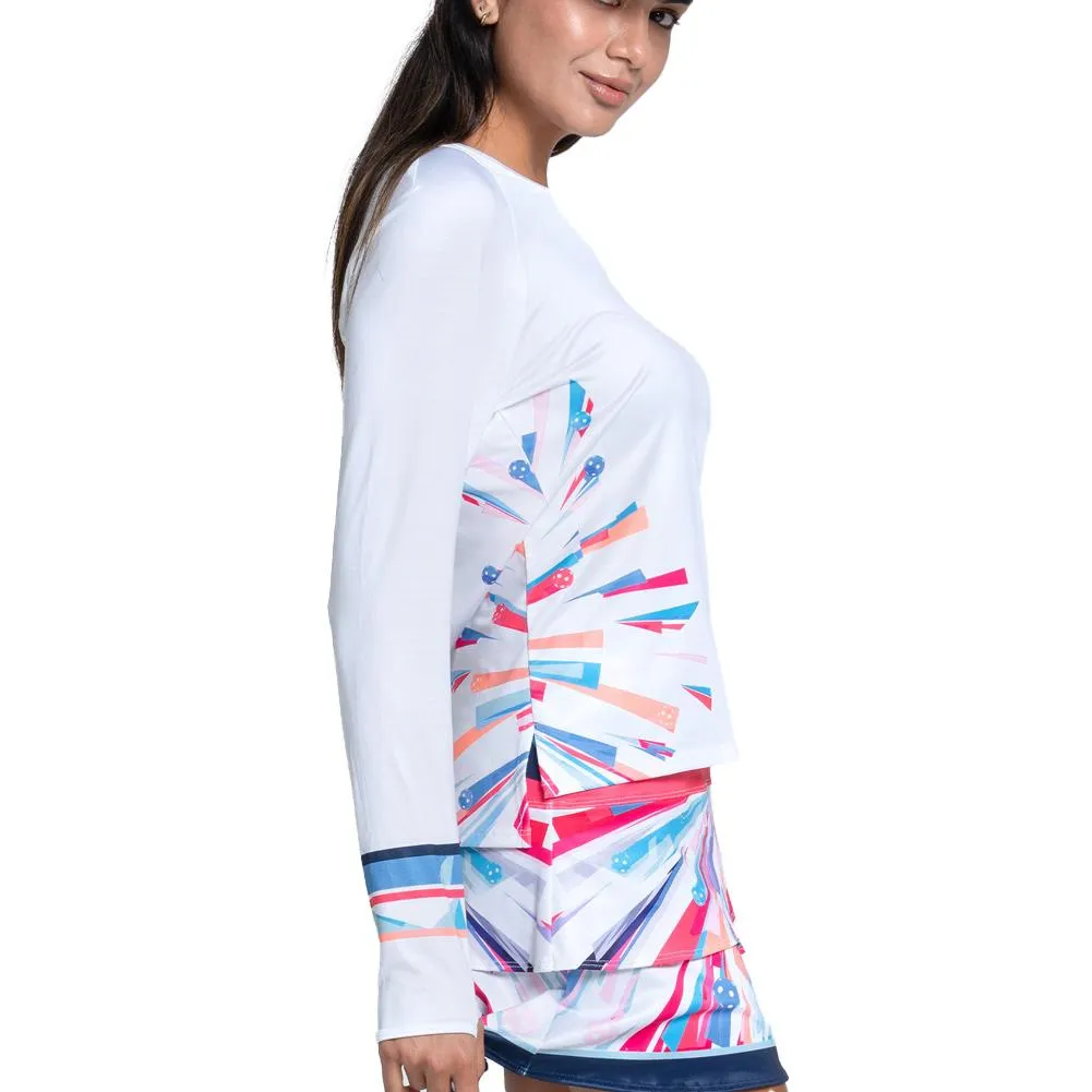 Women`s Long Sleeve Pickleball Top Multicolor