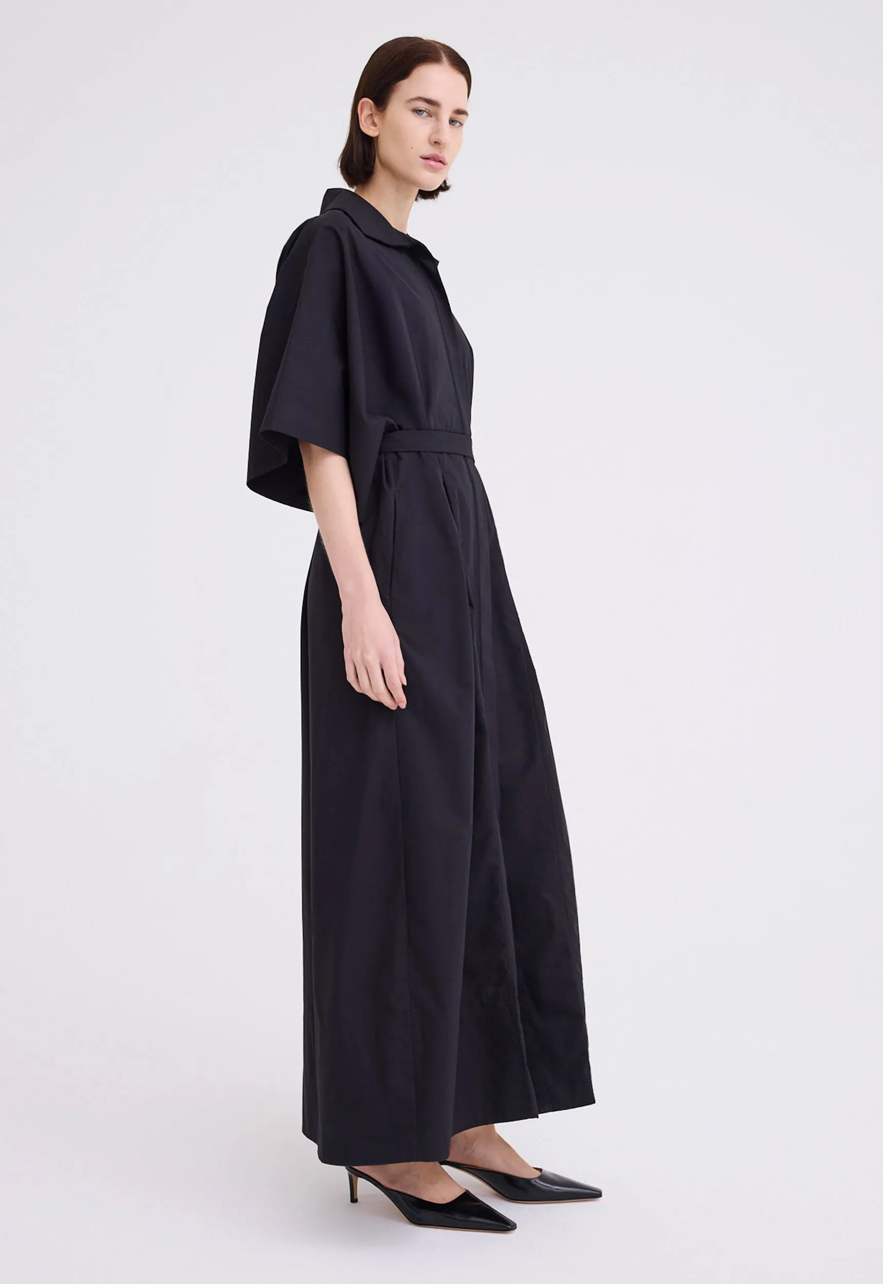 Xavier Shirt Maxi Dress - Black