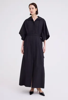 Xavier Shirt Maxi Dress - Black