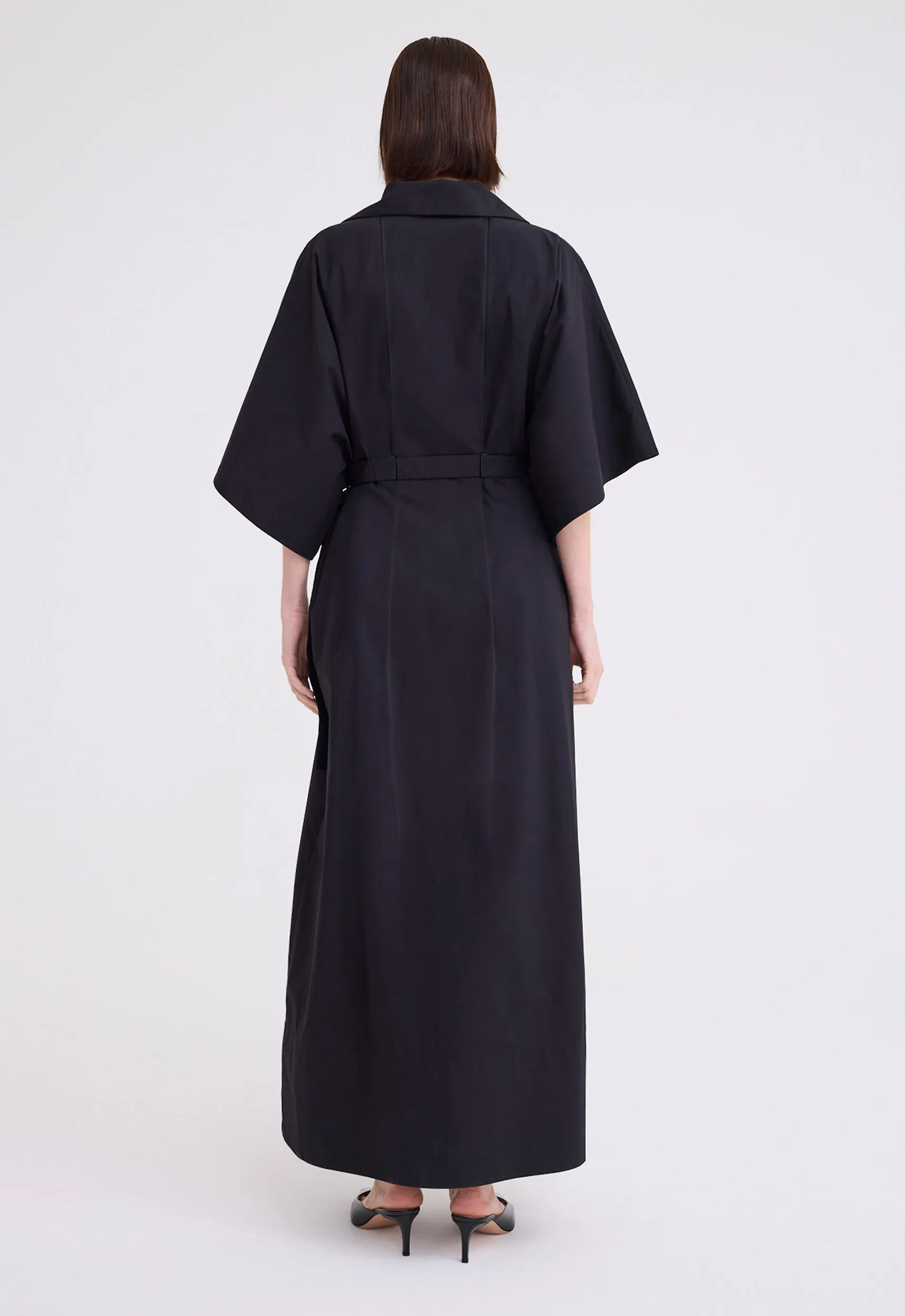 Xavier Shirt Maxi Dress - Black